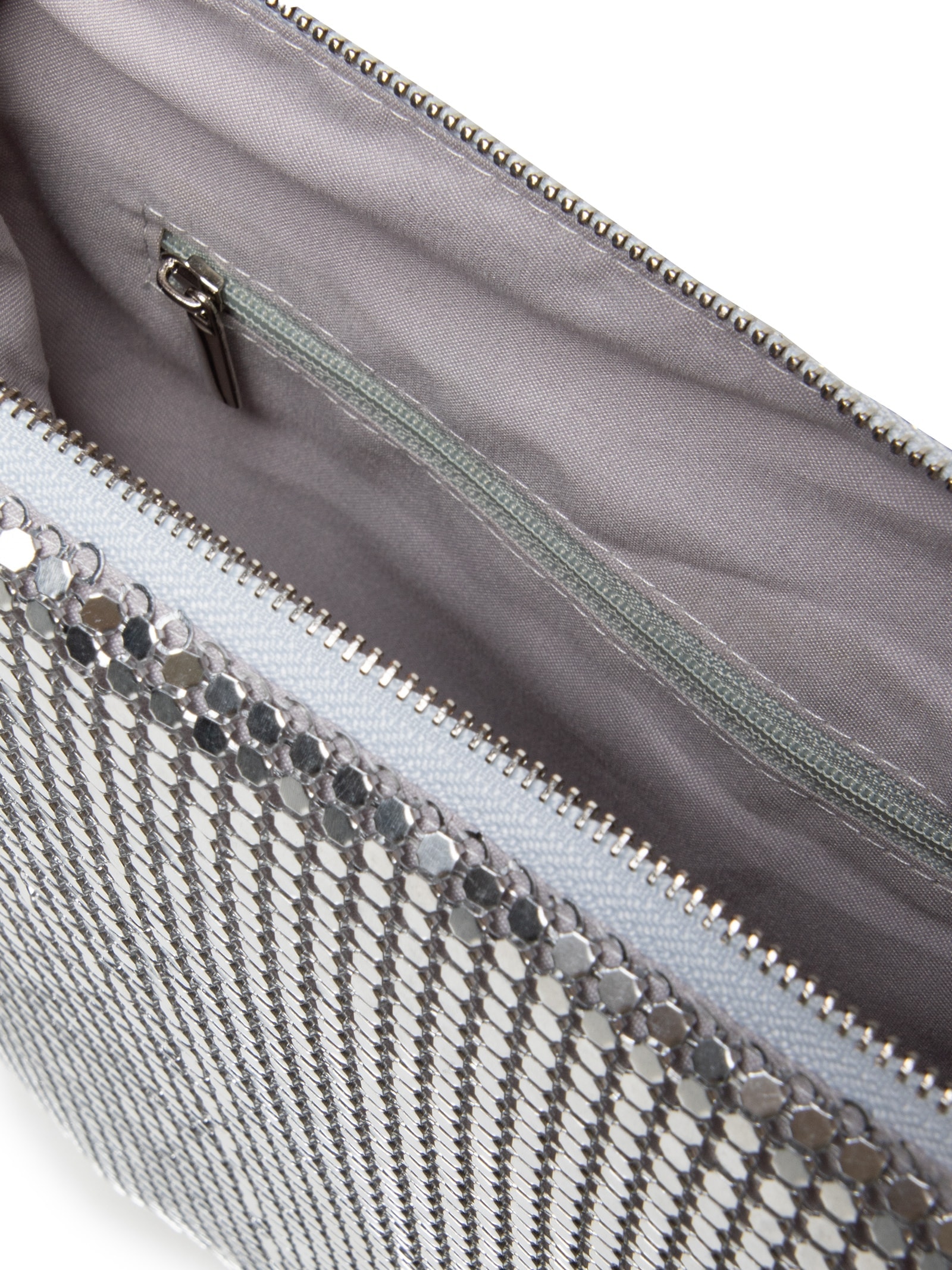 Bolsa Feminina Metalizada Argola Prateado Market 33