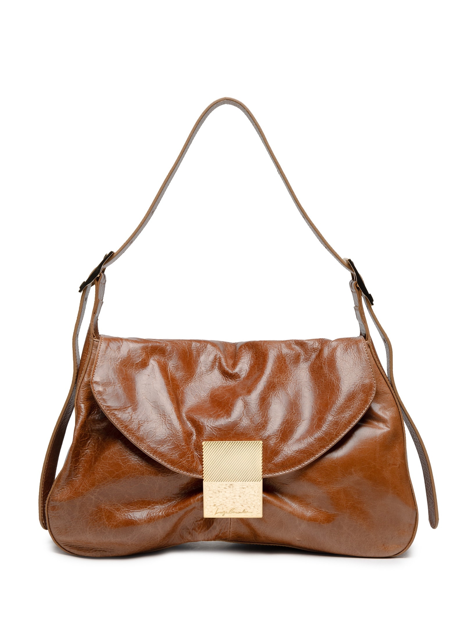 Bolsa Feminina  Mineral Caramelo Enfeites Marrom Luiza Barcelos
