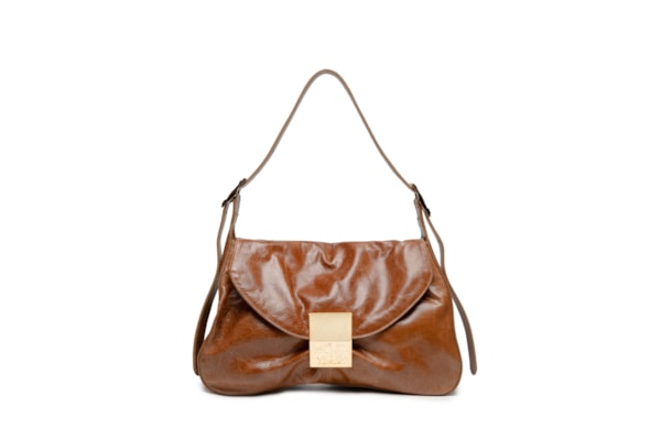 Bolsa Feminina  Mineral Caramelo Enfeites - Marrom