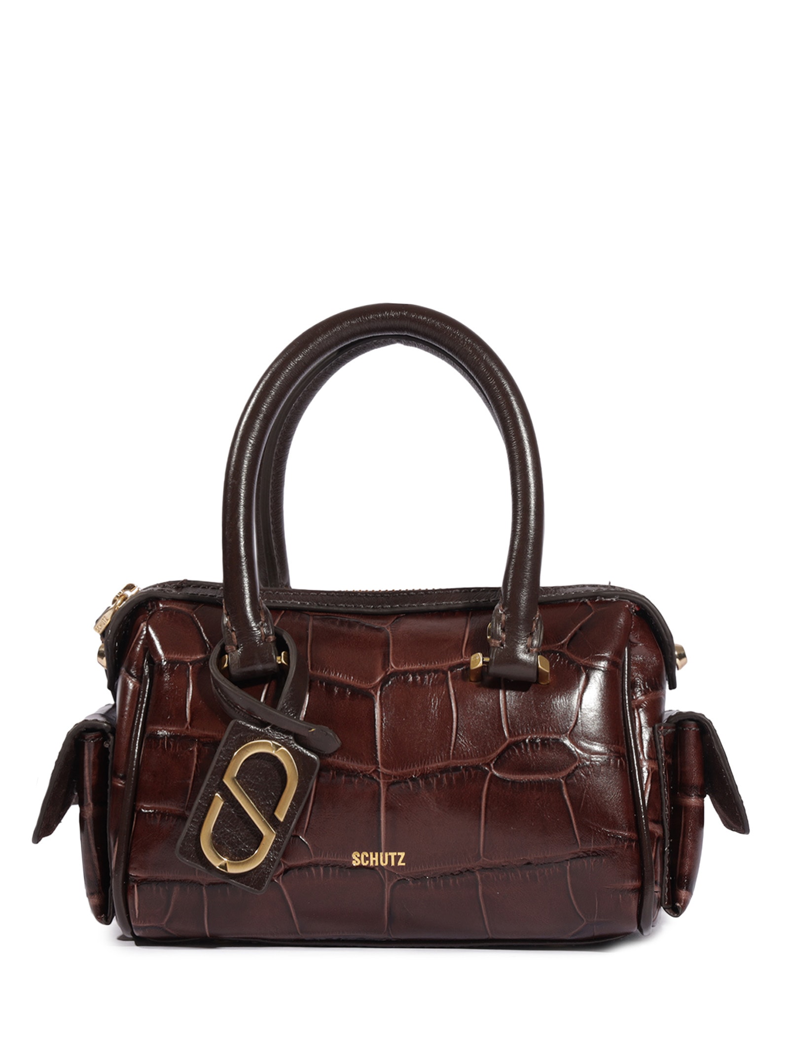 Bolsa Feminina Mini Bag Tay Couro Marrom Schutz