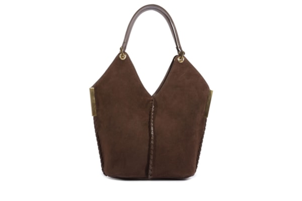 Bolsa Feminina Mini Hobo Josie Camurça - Marrom