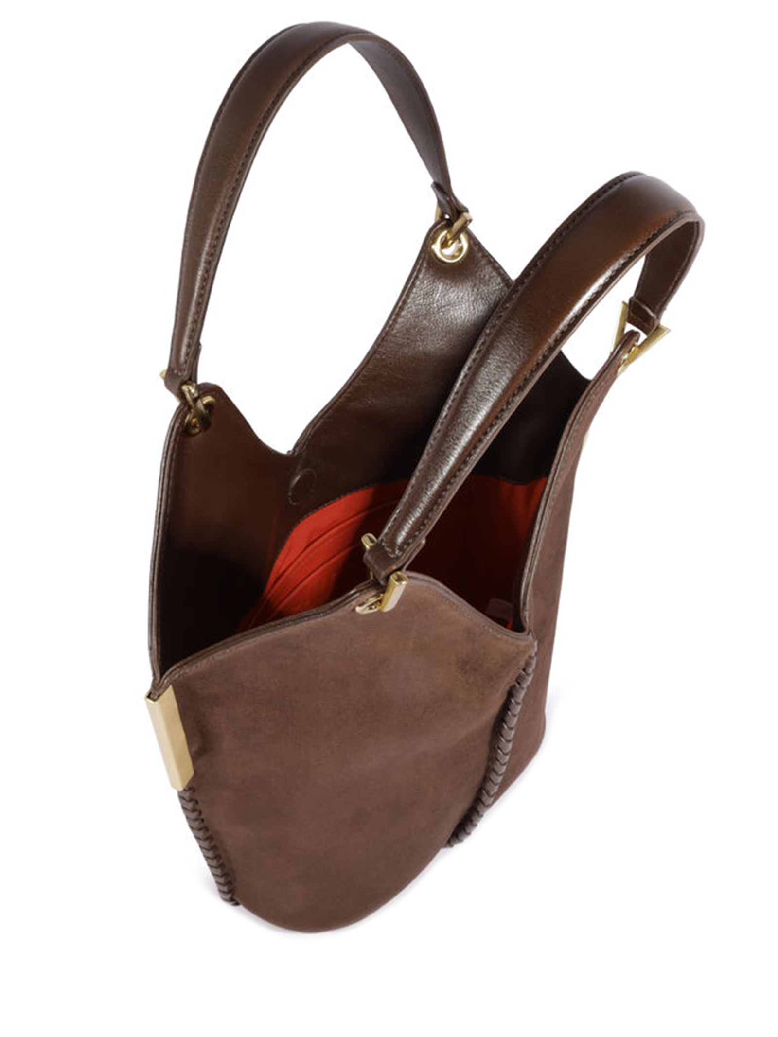 Bolsa Feminina Mini Hobo Josie Camurça Marrom Schutz