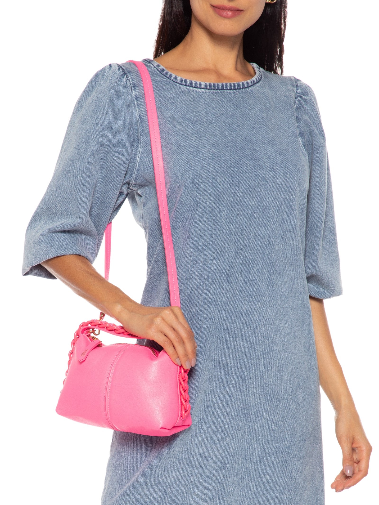 Bolsa Feminina Mini Hobo Randall Couro Rosa Schutz