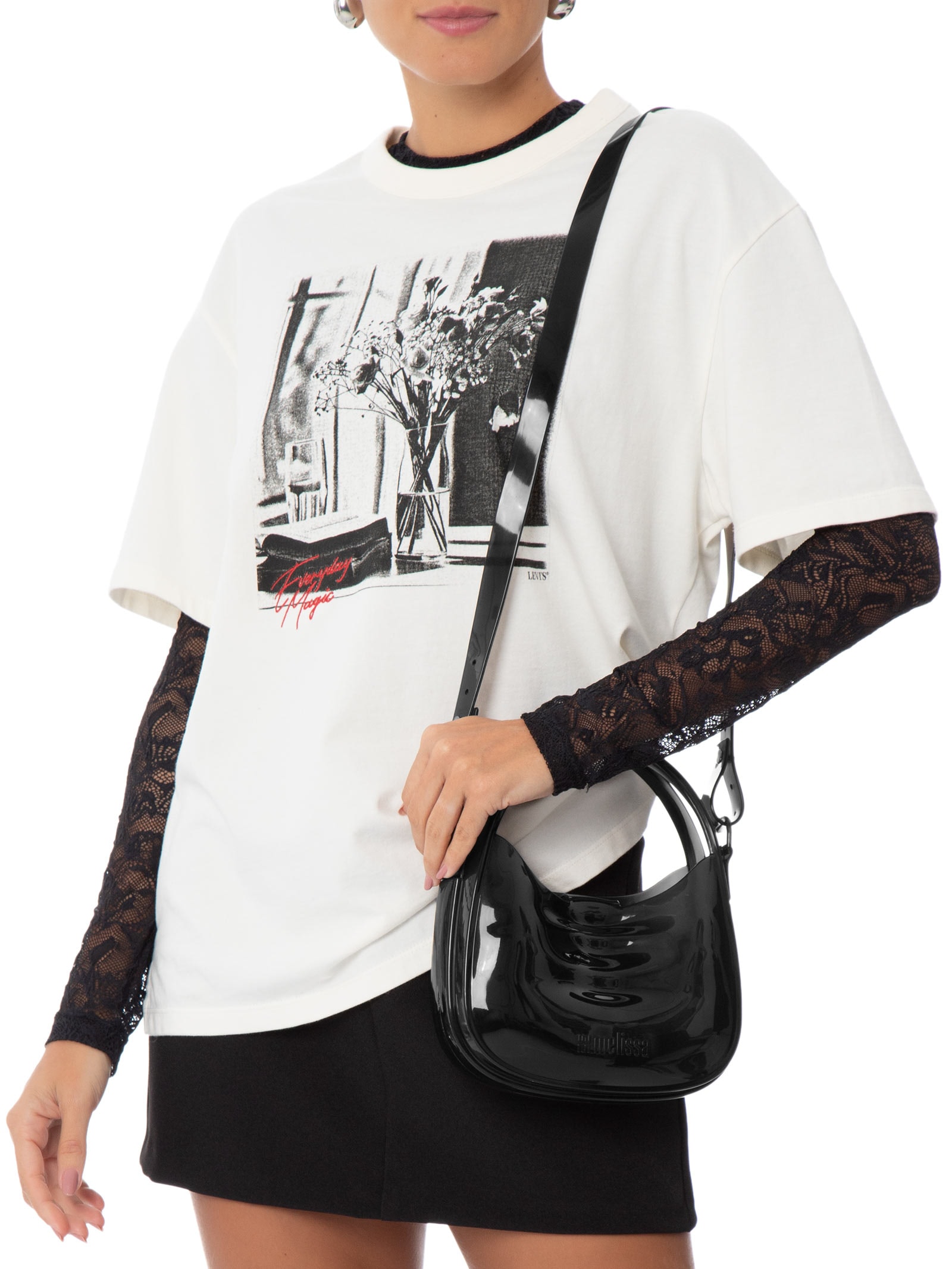 Bolsa Feminina Mirror Bag Preto Melissa