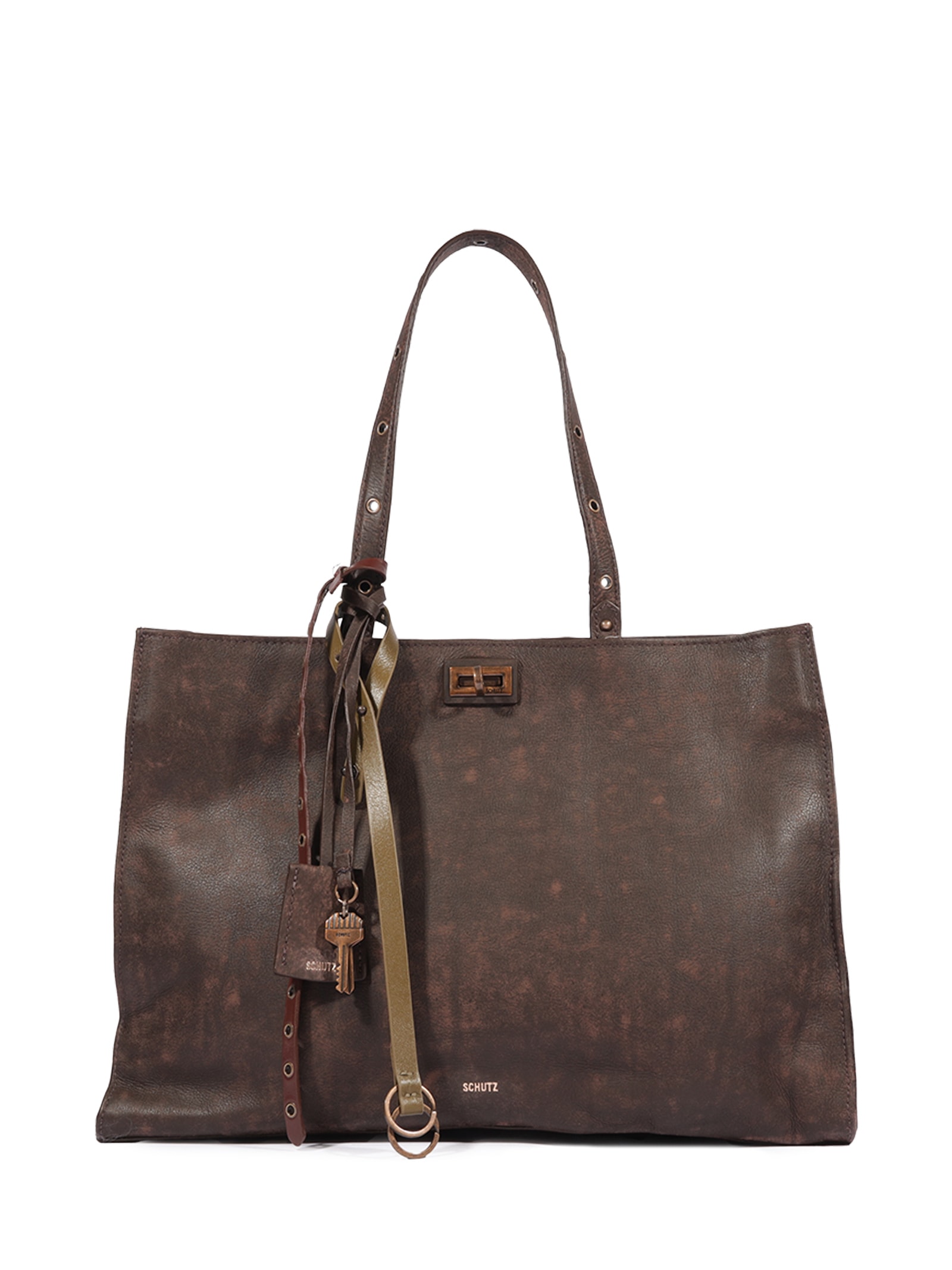 Bolsa Feminina Myst Grande Couro Marrom Schutz