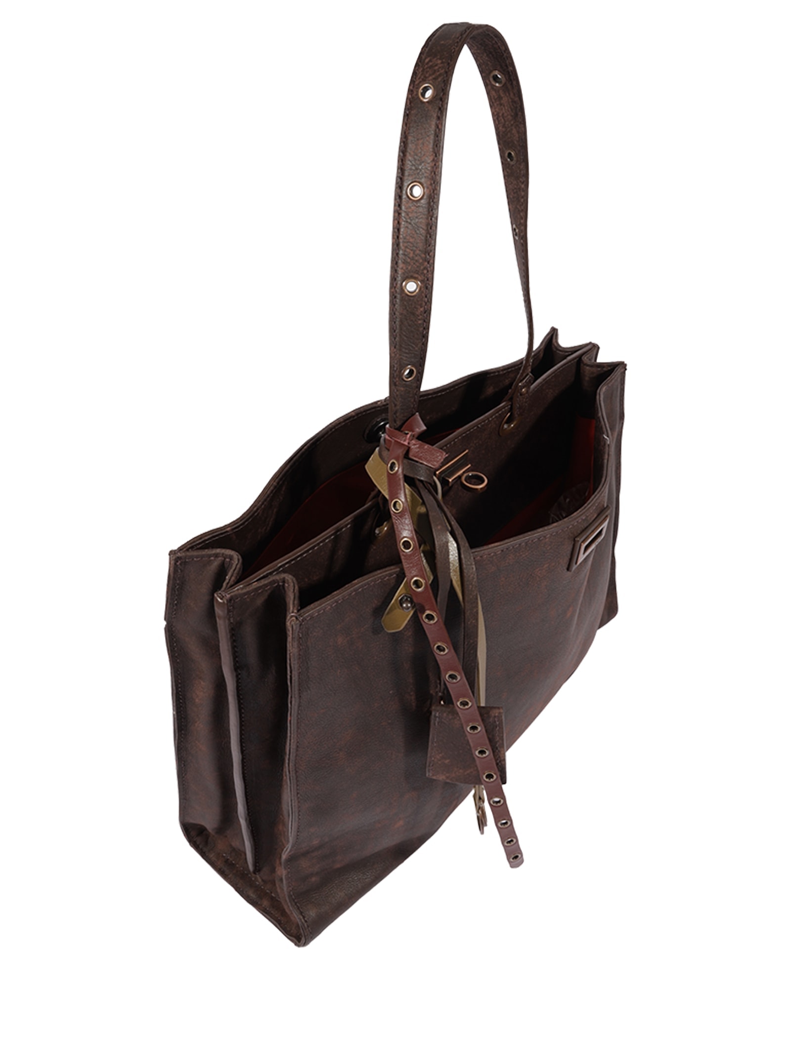 Bolsa Feminina Myst Grande Couro Marrom Schutz
