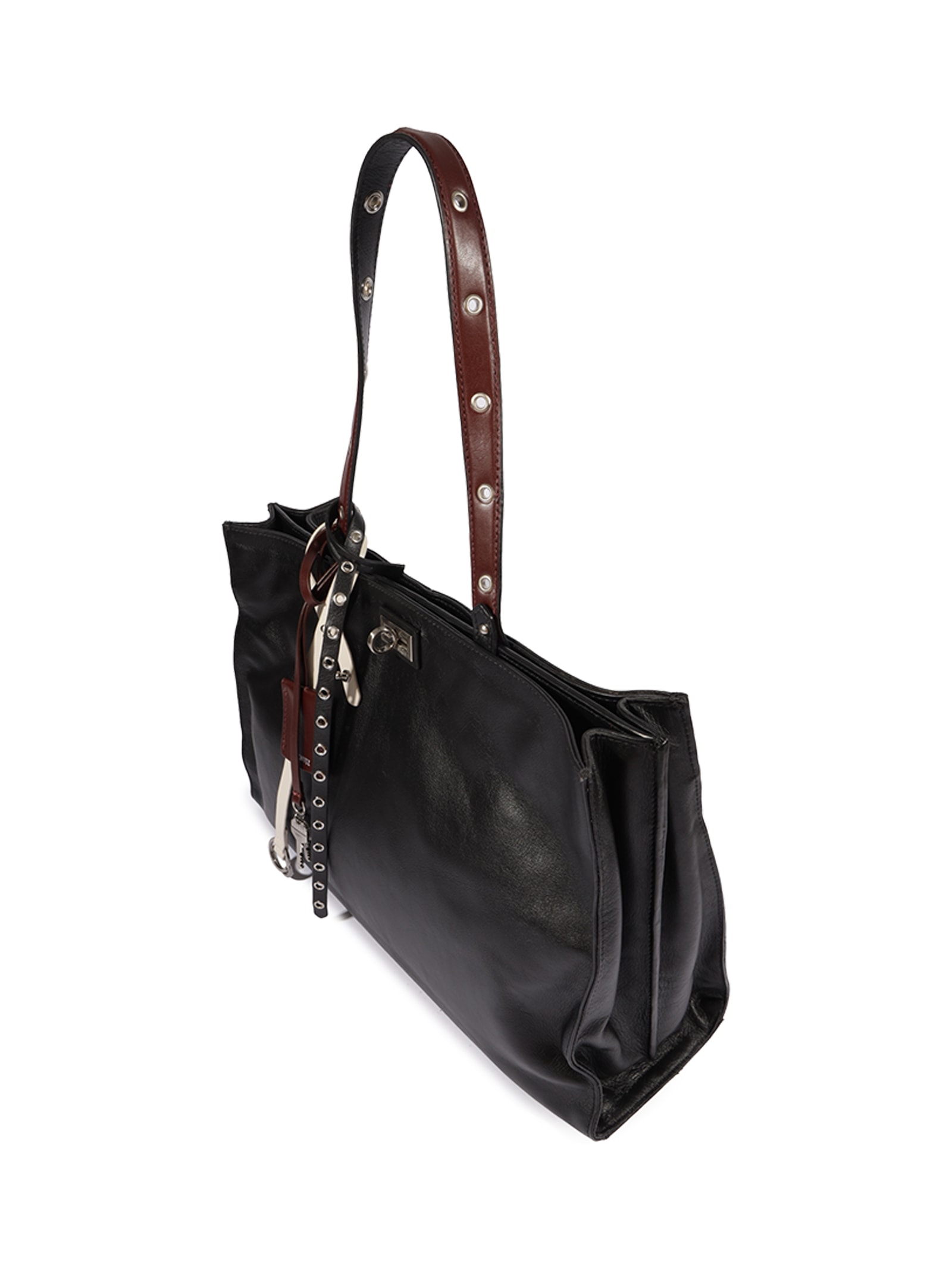 Bolsa Feminina Myst Grande Couro Preto Schutz