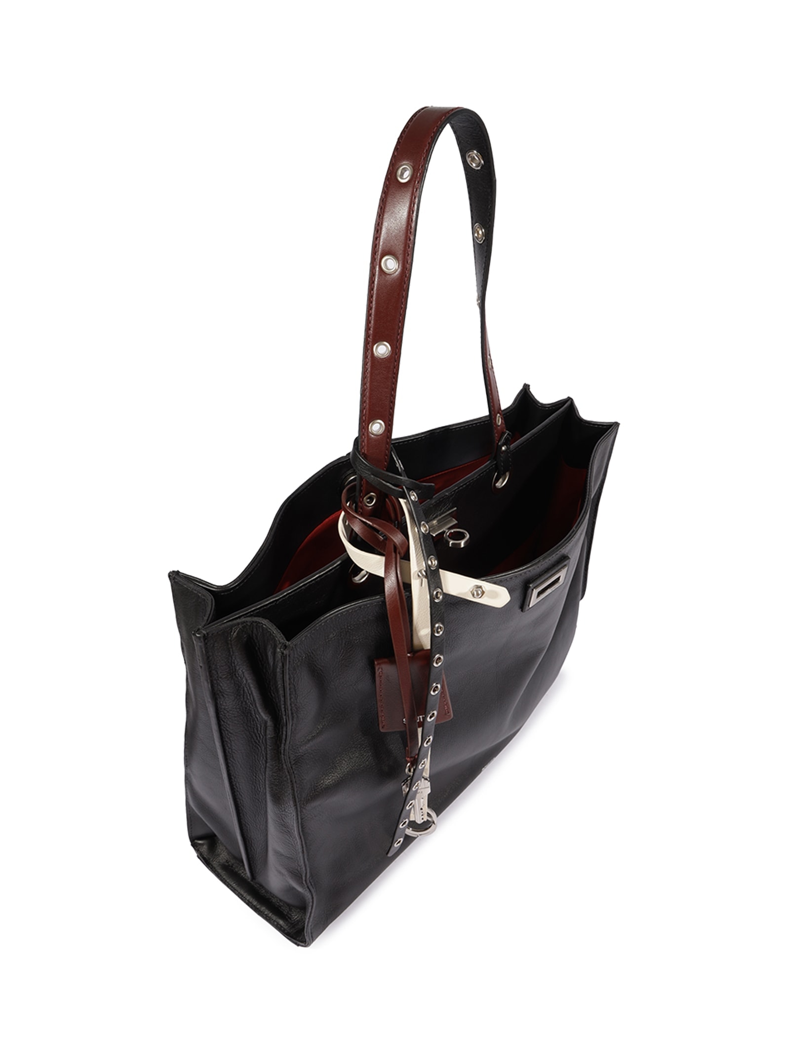 Bolsa Feminina Myst Grande Couro Preto Schutz