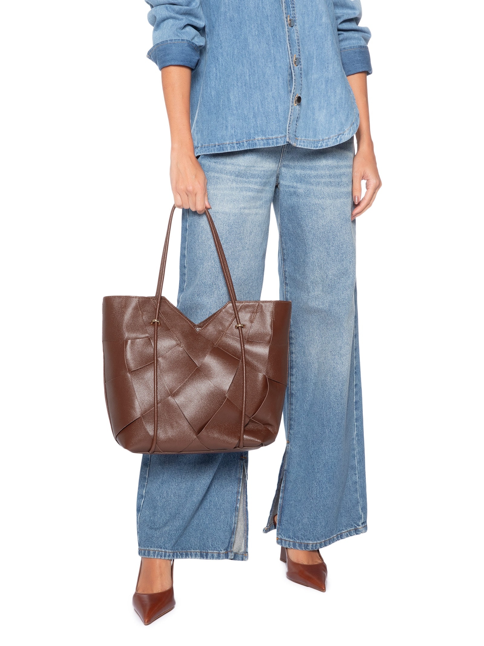 Bolsa Feminina Napa Light Sand Marrom Arezzo