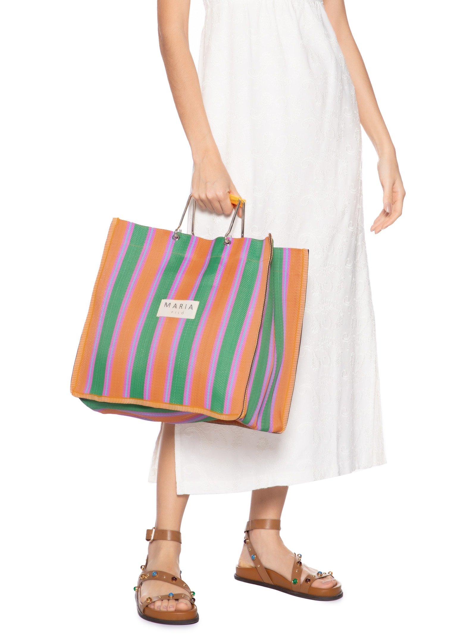 Bolsa Feminina Nylon Alças De Metal Verde Maria Filó