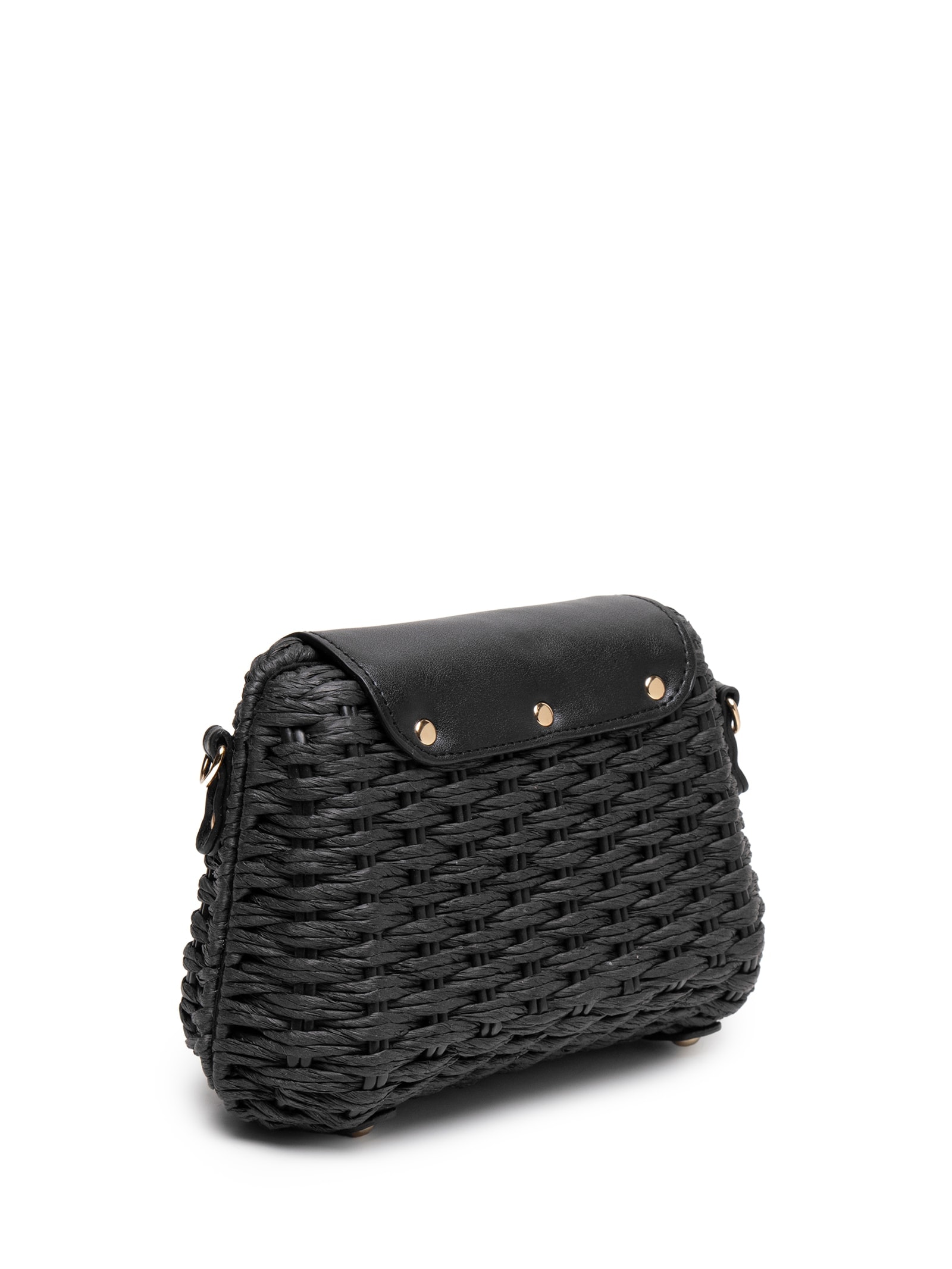 Bolsa Feminina Palha Baguete Preto Basiq