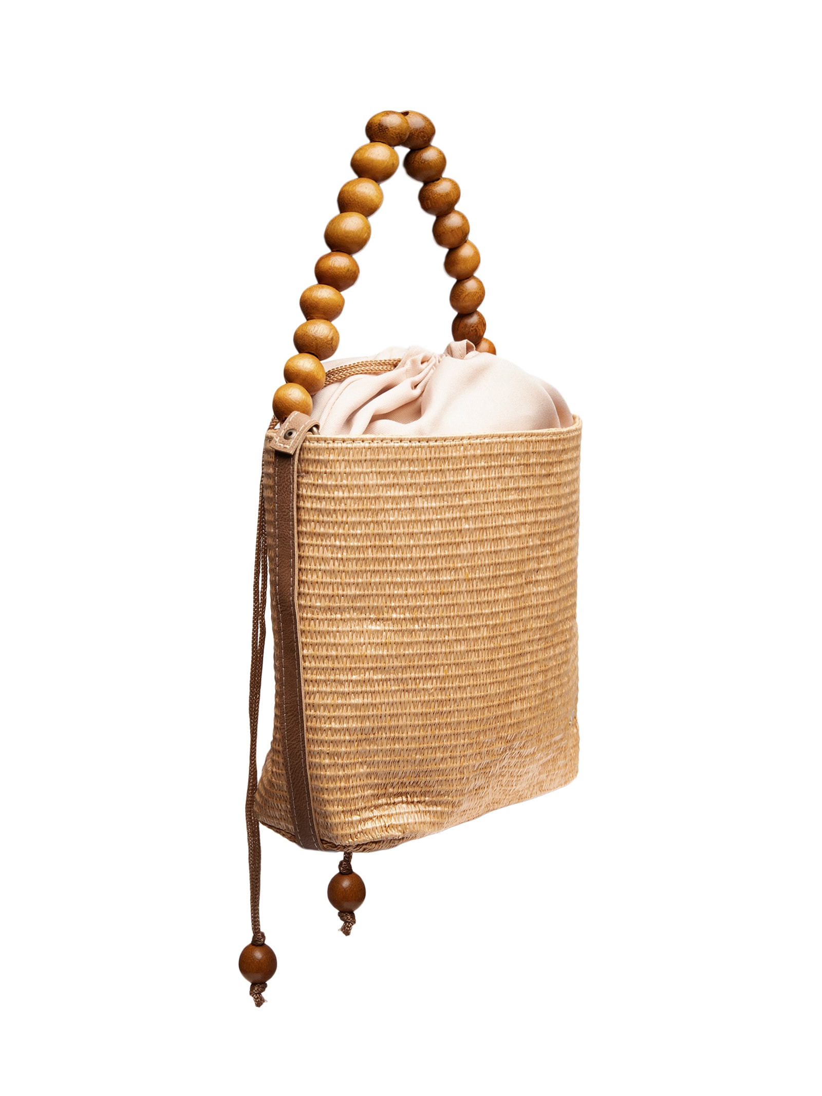 Bolsa Feminina Palha Bordada Bege Cacay