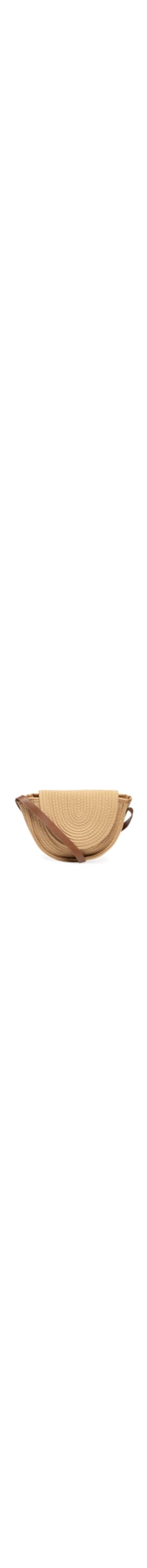 Bolsa Feminina Palha Com Alça Regulável - Bege
