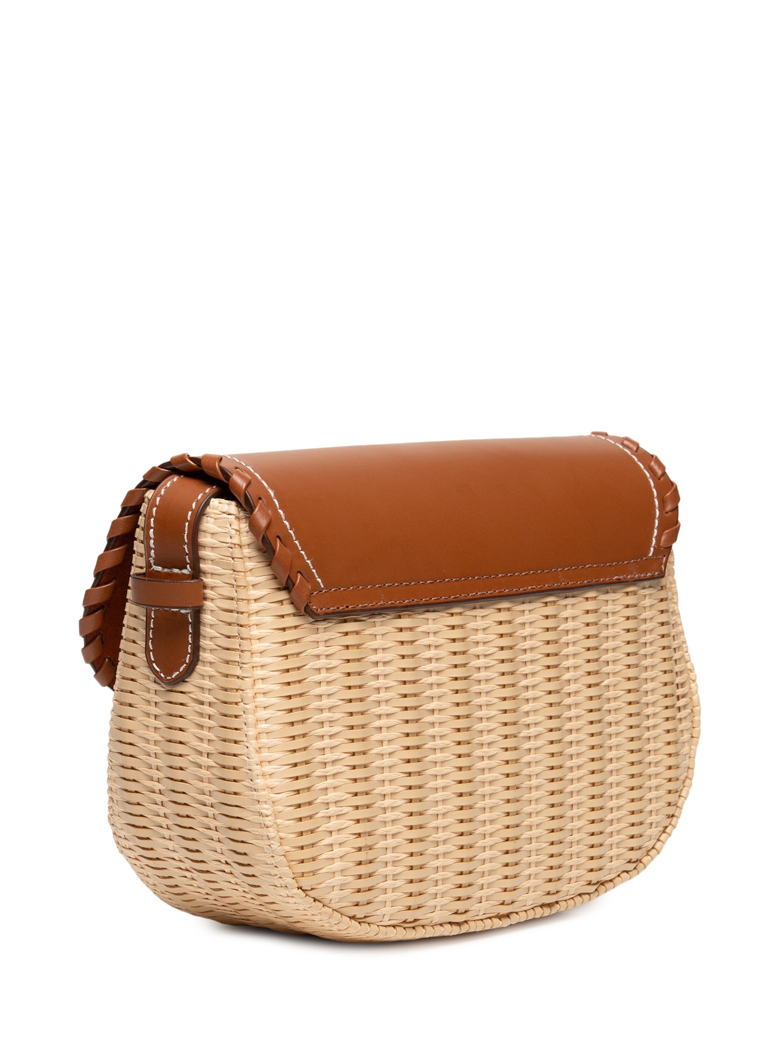 Bolsa Feminina Pequena Atanado Leather Brownie Bege Schutz