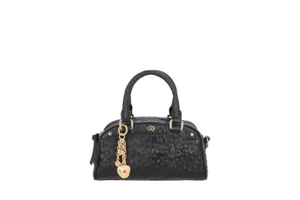 Bolsa Feminina Pequena Avestruz - Preto
