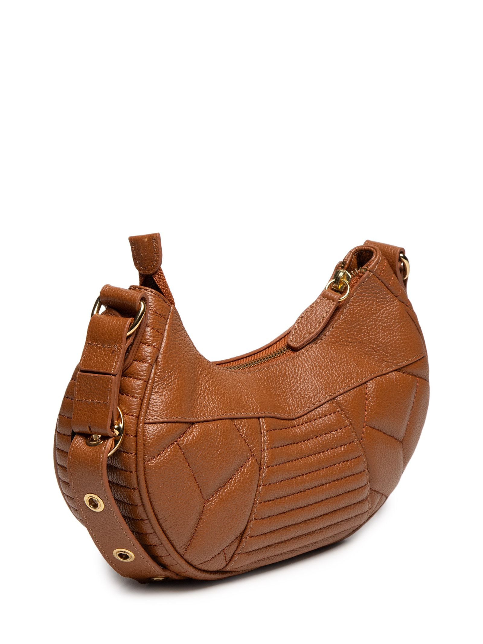 Bolsa Feminina Pequena Baguete Viena Marrom Luiza Barcelos