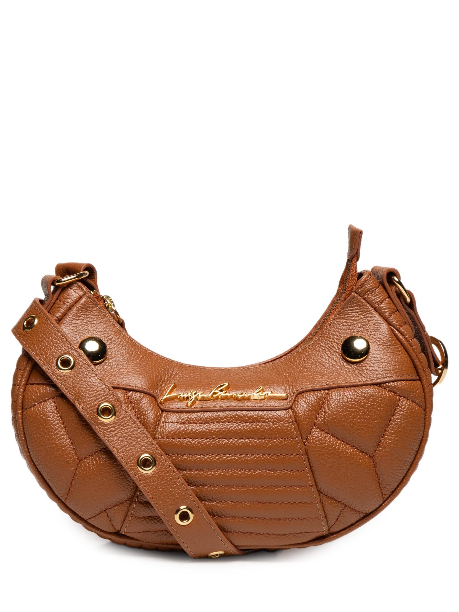 Bolsa Feminina Pequena Baguete Viena Marrom Luiza Barcelos