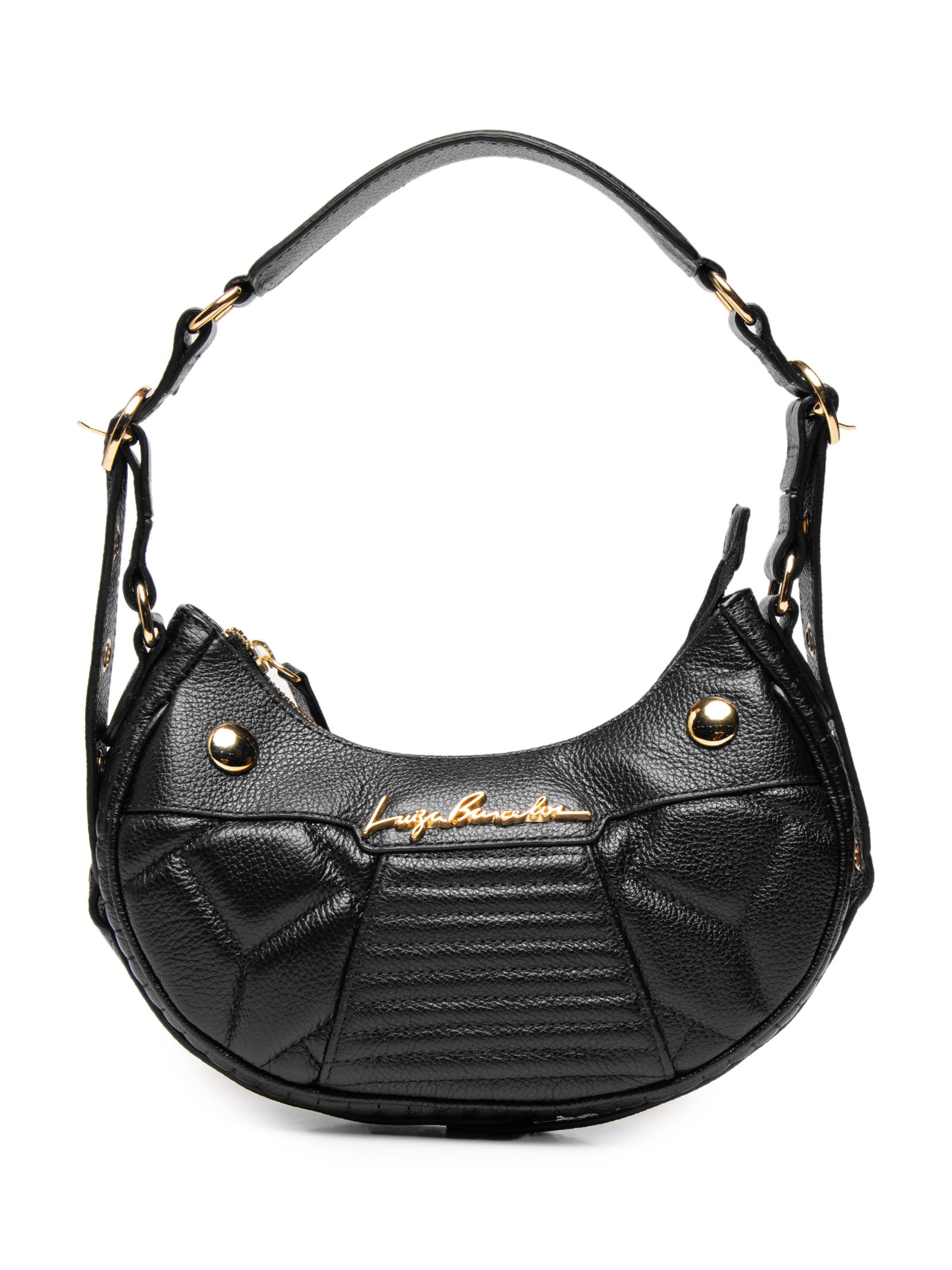 Bolsa Feminina Pequena Baguete Viena Preto Luiza Barcelos