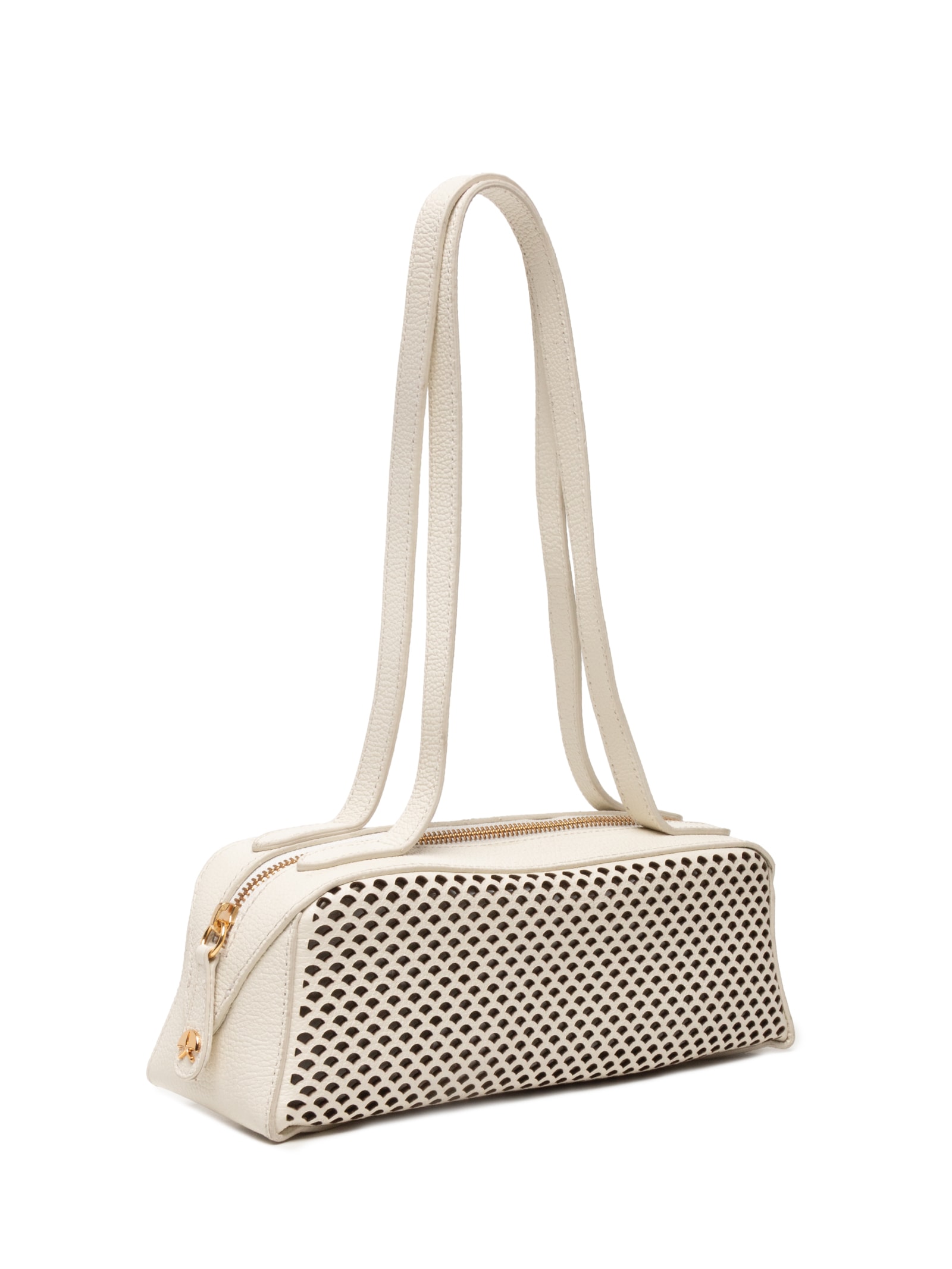 Bolsa Feminina Pequena Box Leather Off White Luiza Barcelos