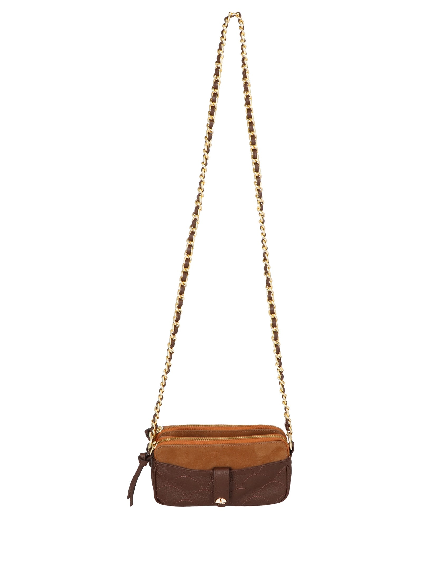 Bolsa Feminina Pequena Camurça Viena Marrom Luiza Barcelos