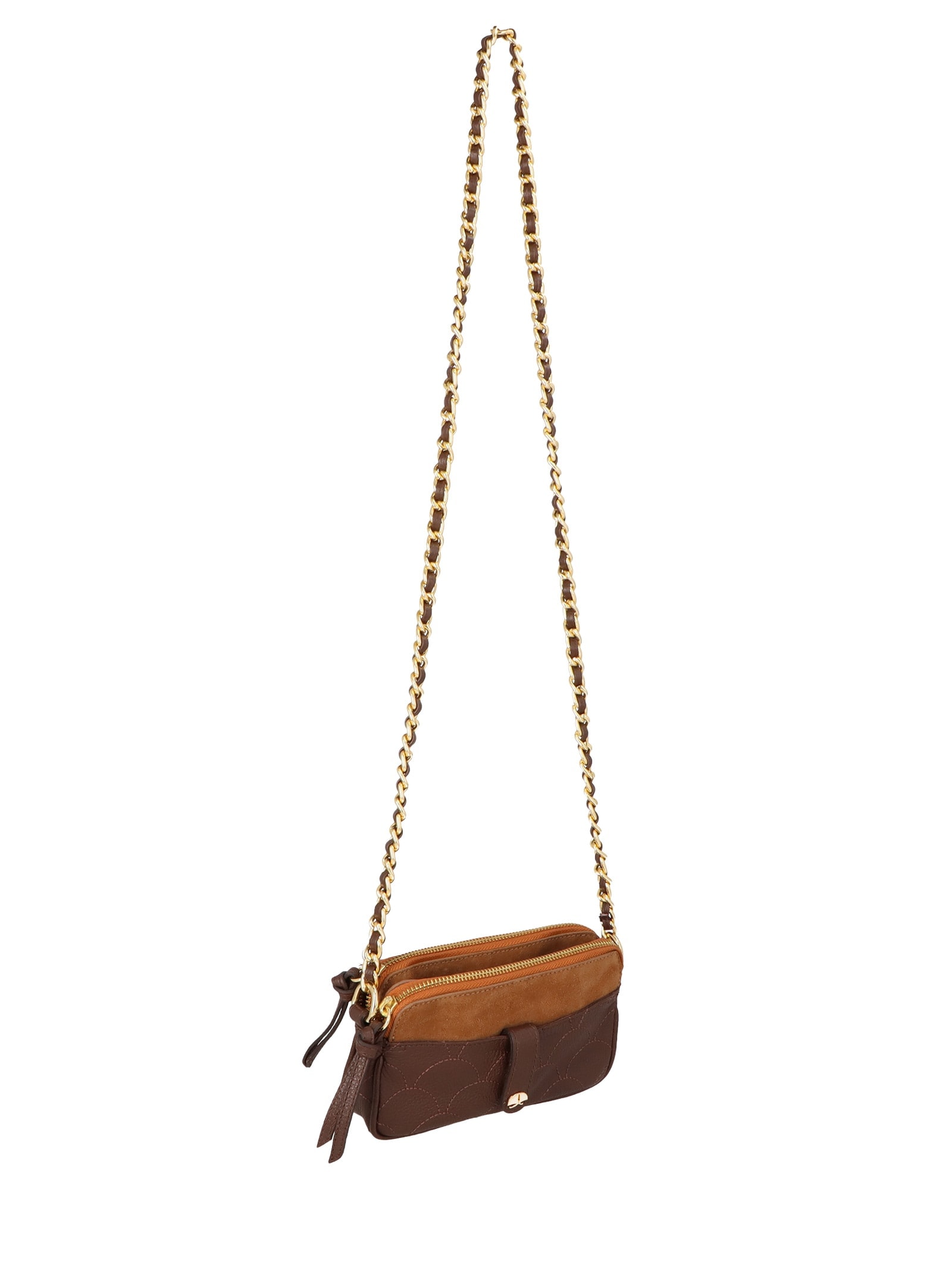 Bolsa Feminina Pequena Camurça Viena Marrom Luiza Barcelos