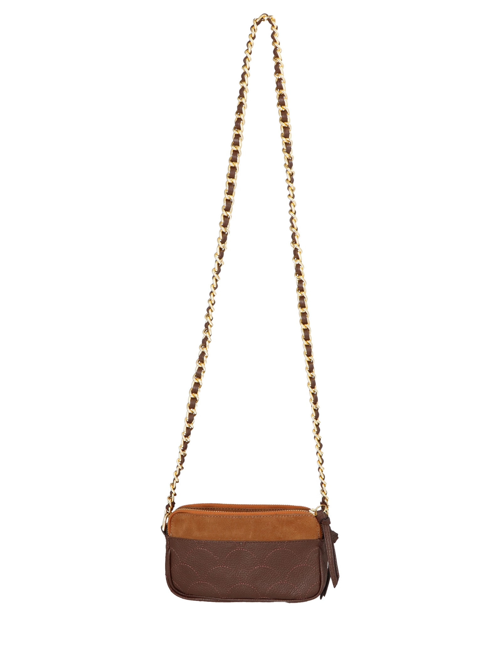 Bolsa Feminina Pequena Camurça Viena Marrom Luiza Barcelos