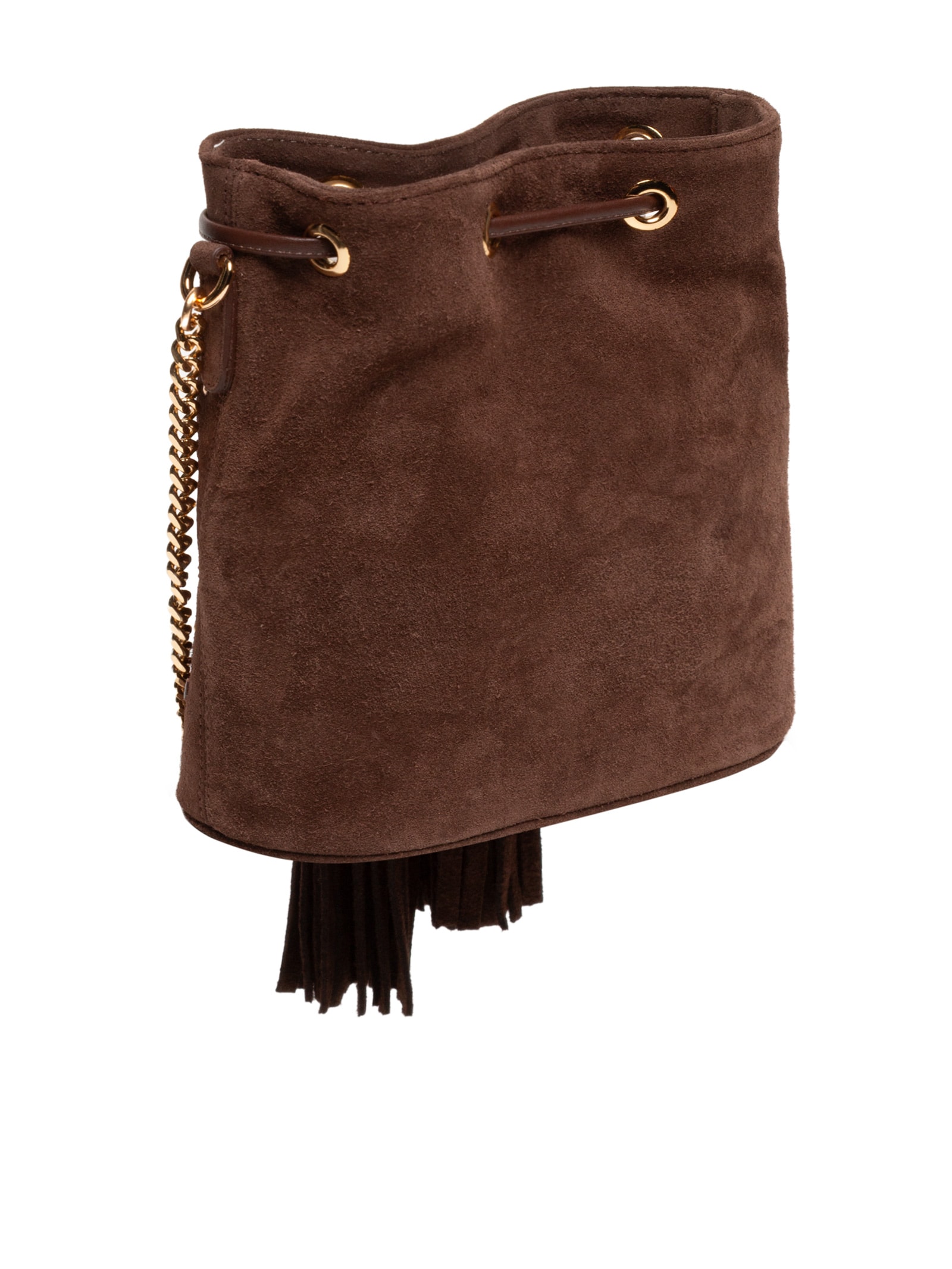 Bolsa Feminina Pequena Camurção Marrom Luiza Barcelos