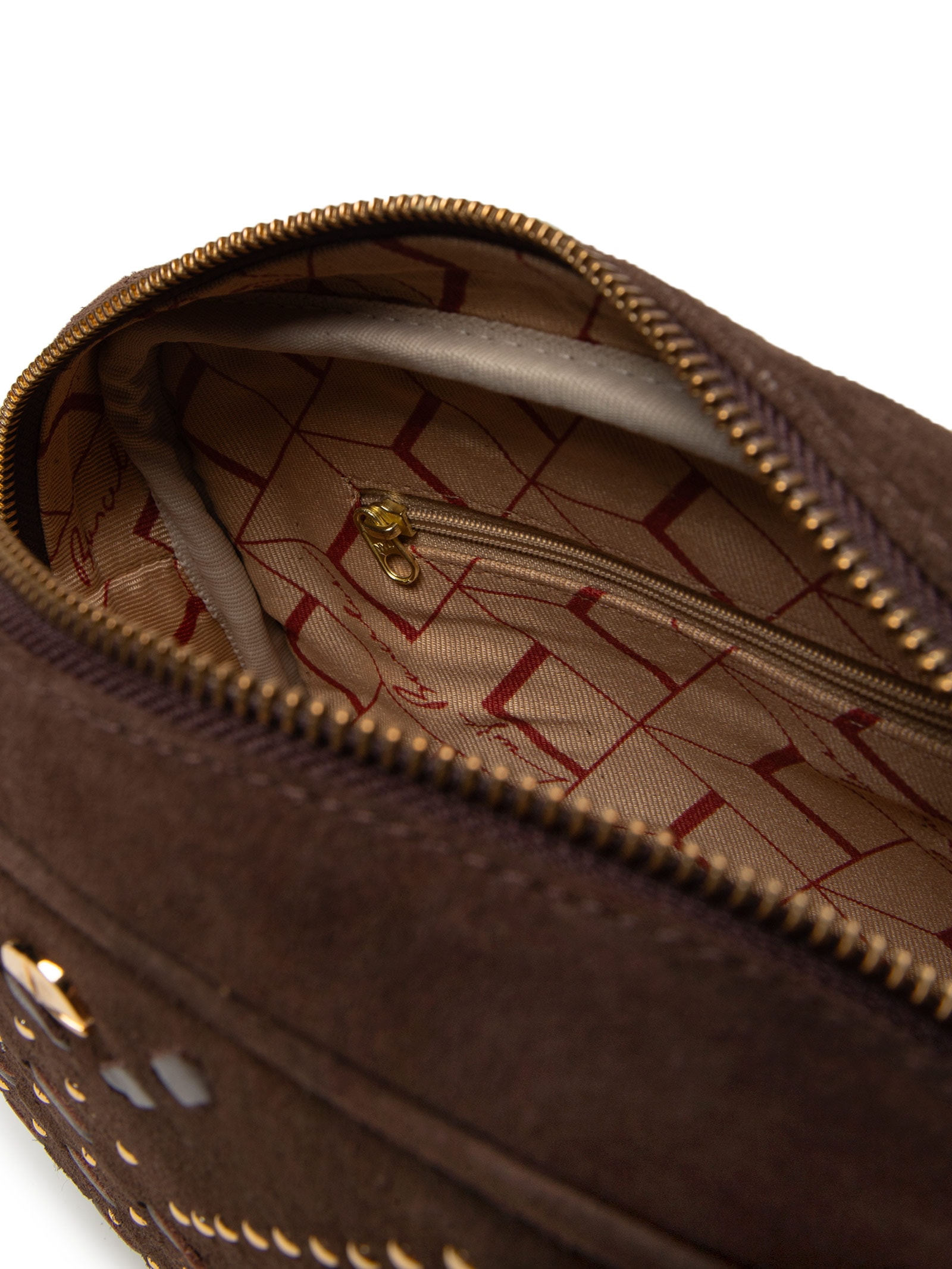 Bolsa Feminina Pequena Camurção Marrom Luiza Barcelos