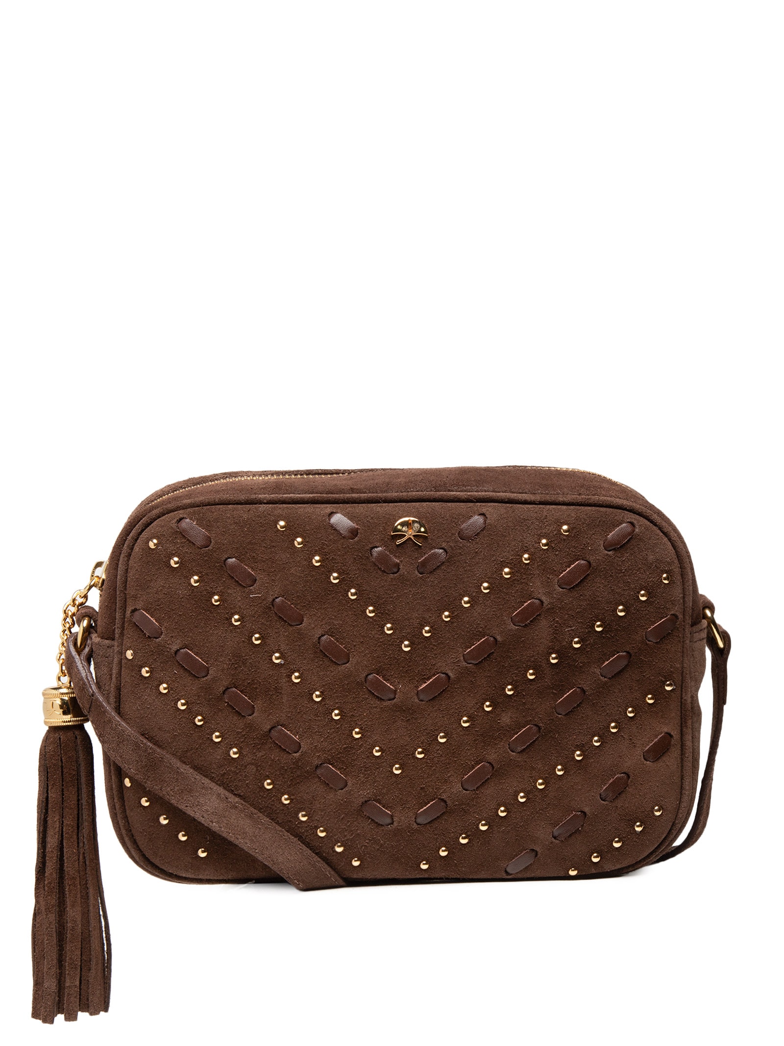 Bolsa Feminina Pequena Camurção Marrom Luiza Barcelos