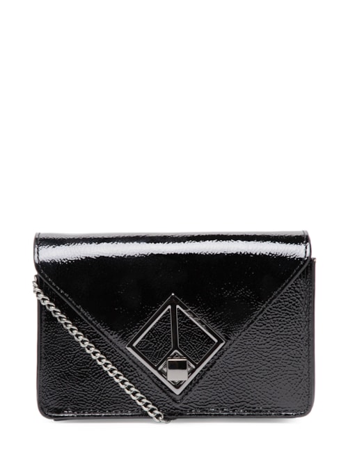 Bolsa Feminina Pequena Carteira Verniz Show - Preto