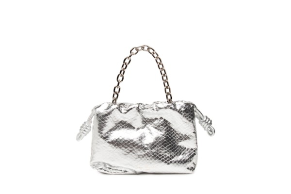 Bolsa Feminina Pequena Cobra Metal - Prateado