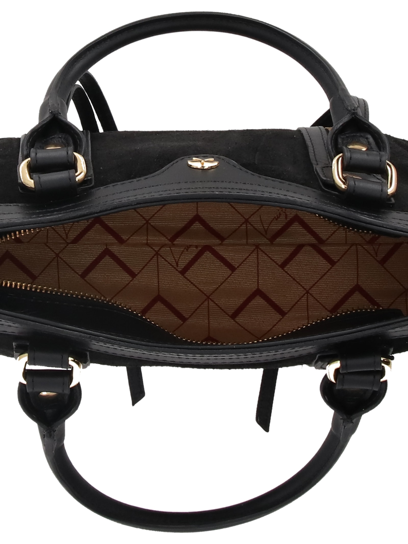 Bolsa Feminina Pequena com Zíperes Preto Luiza Barcelos