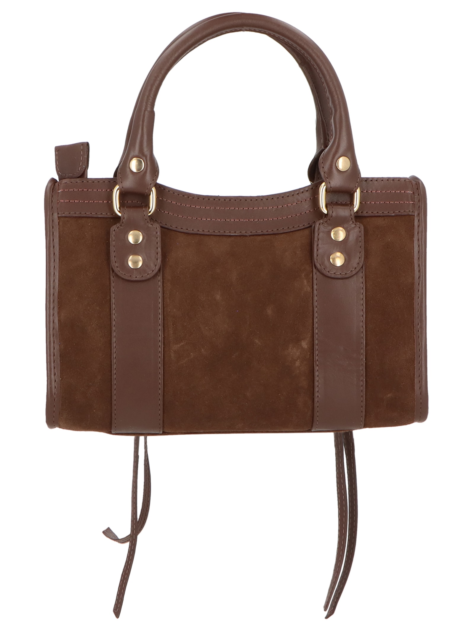 Bolsa Feminina Pequena com Zíperes – Marrom Luiza Barcelos