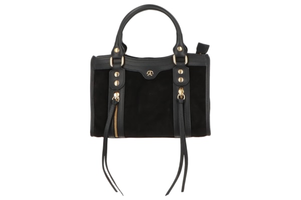 Bolsa Feminina Pequena com Zíperes – Preto