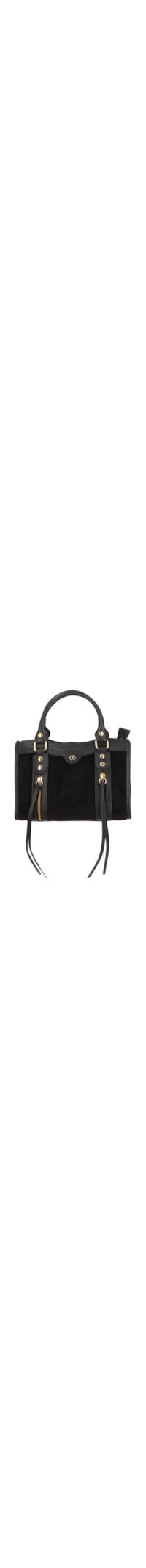 Bolsa Feminina Pequena com Zíperes – Preto
