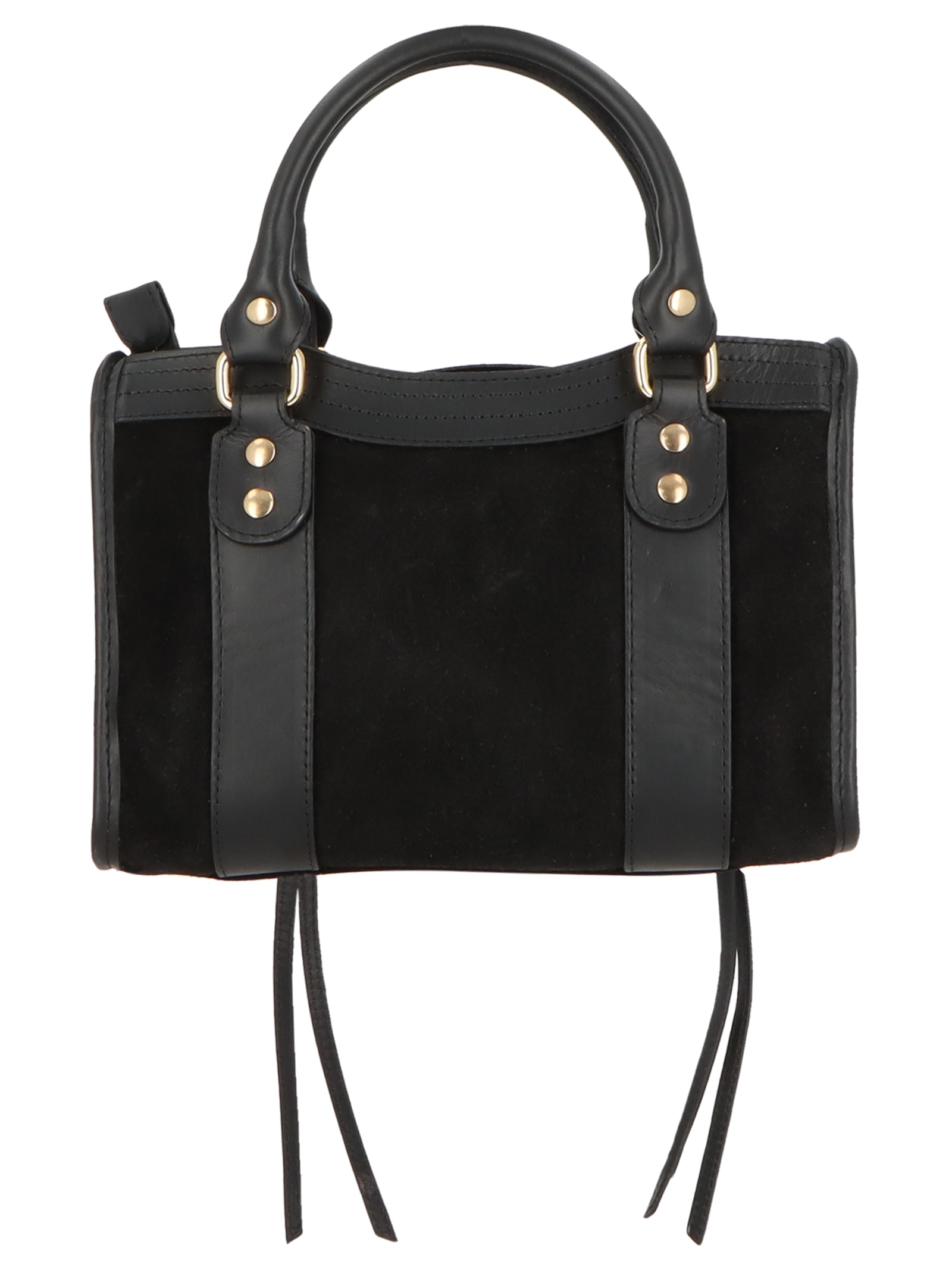 Bolsa Feminina Pequena com Zíperes – Preto Luiza Barcelos