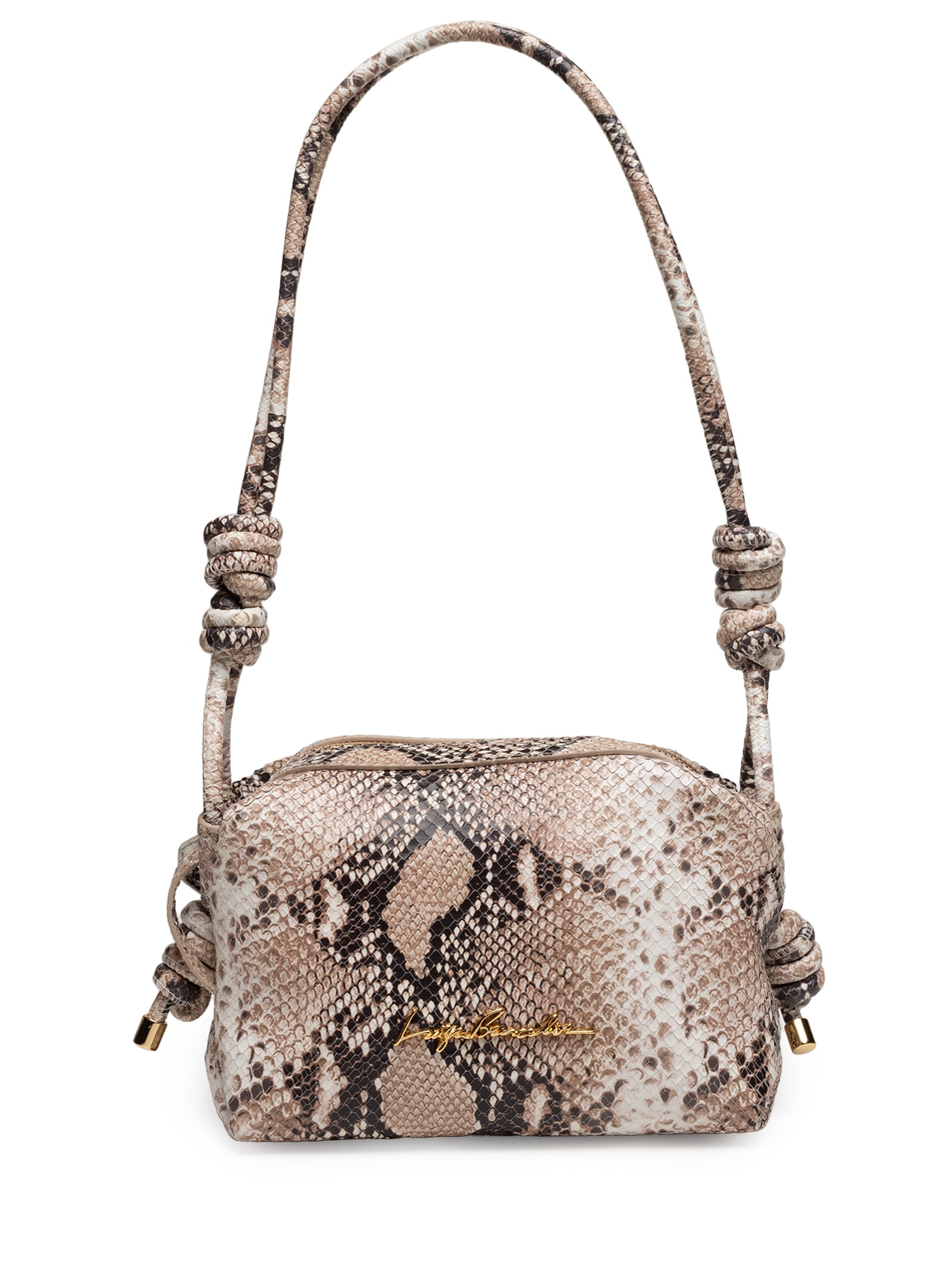Bolsa Feminina Pequena Couro Cobra Animal Print Luiza Barcelos