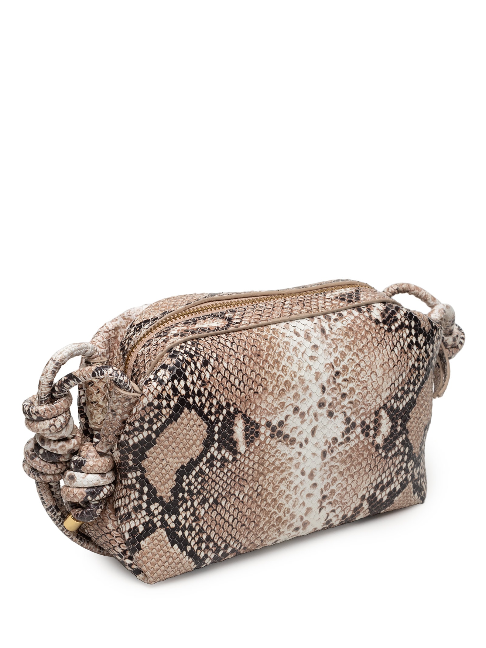 Bolsa Feminina Pequena Couro Cobra Animal Print Luiza Barcelos