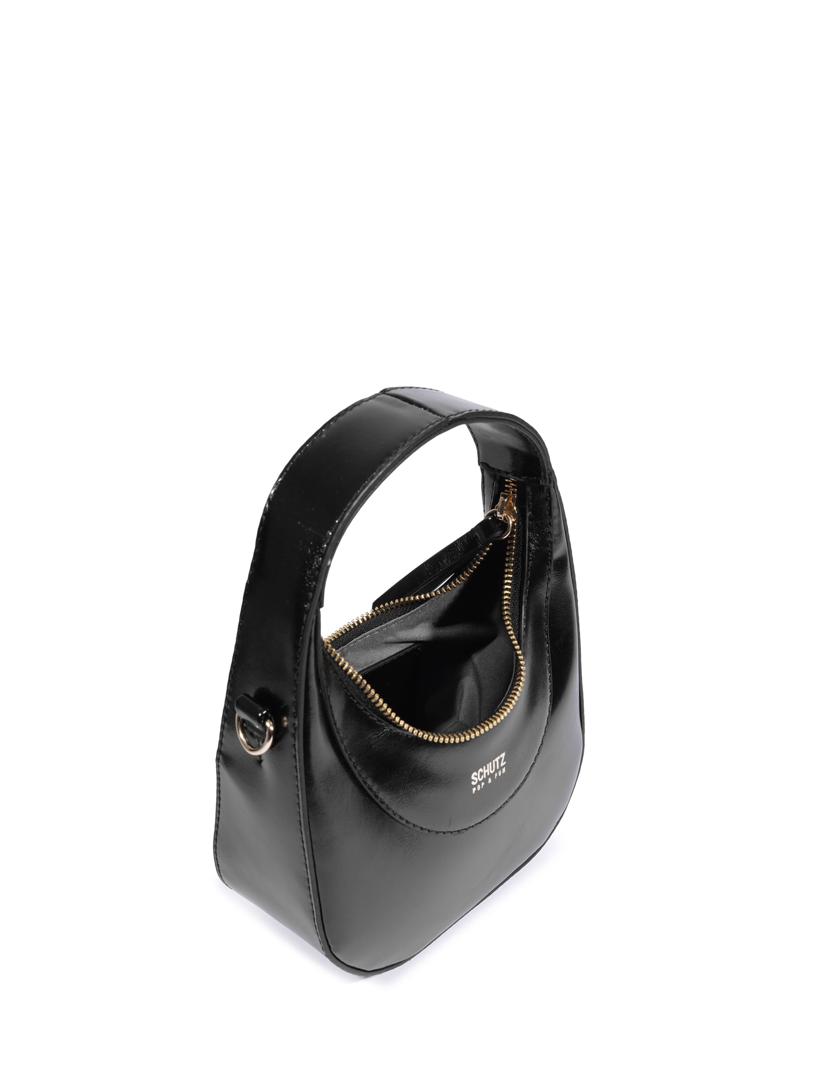 Bolsa Feminina Pequena Couro Preto Schutz