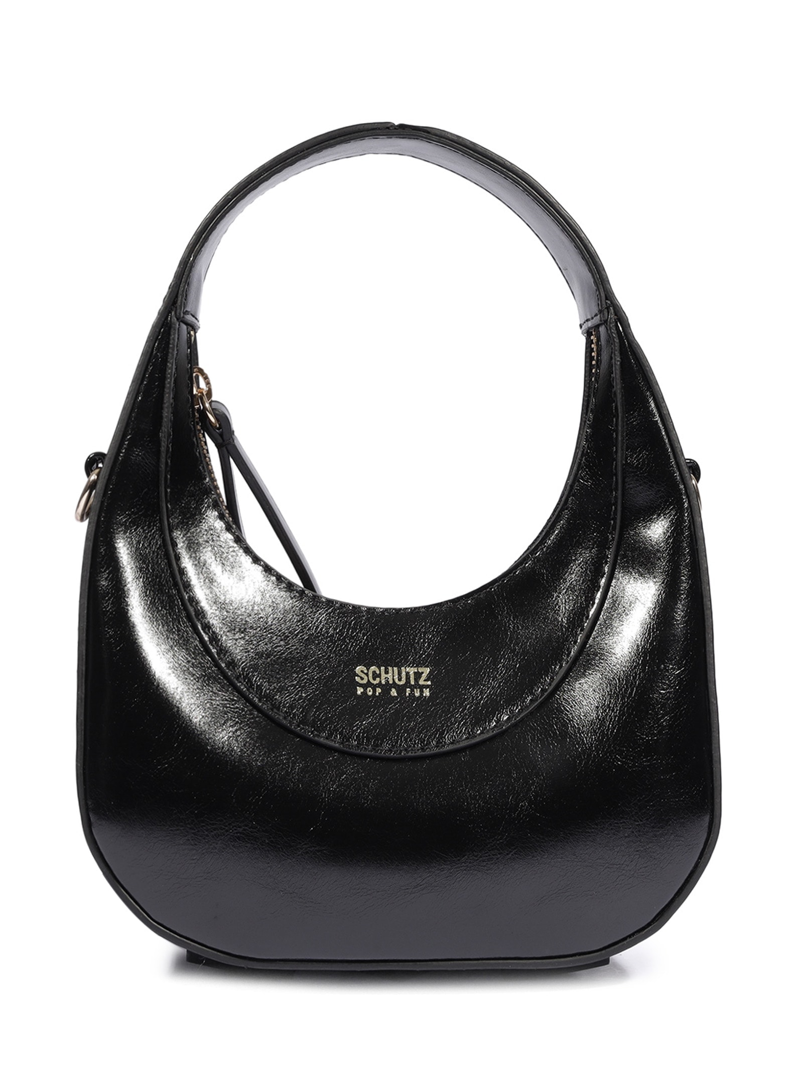 Bolsa Feminina Pequena Couro Preto Schutz
