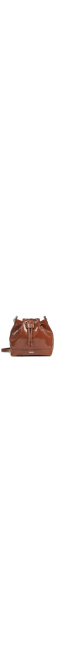 Bolsa Feminina Pequena Croco Box - Marrom