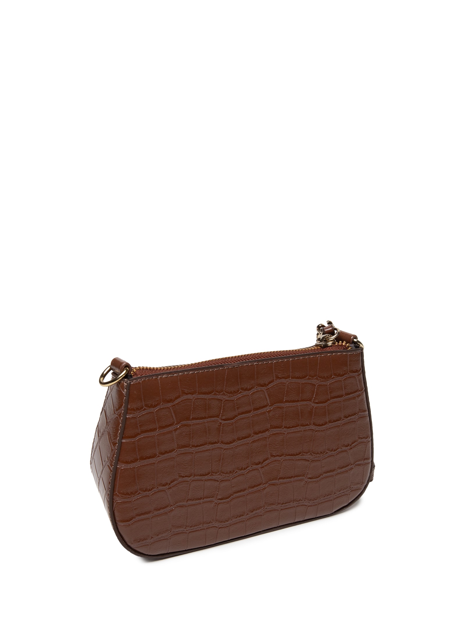 Bolsa Feminina Pequena Croco Marrom Schutz