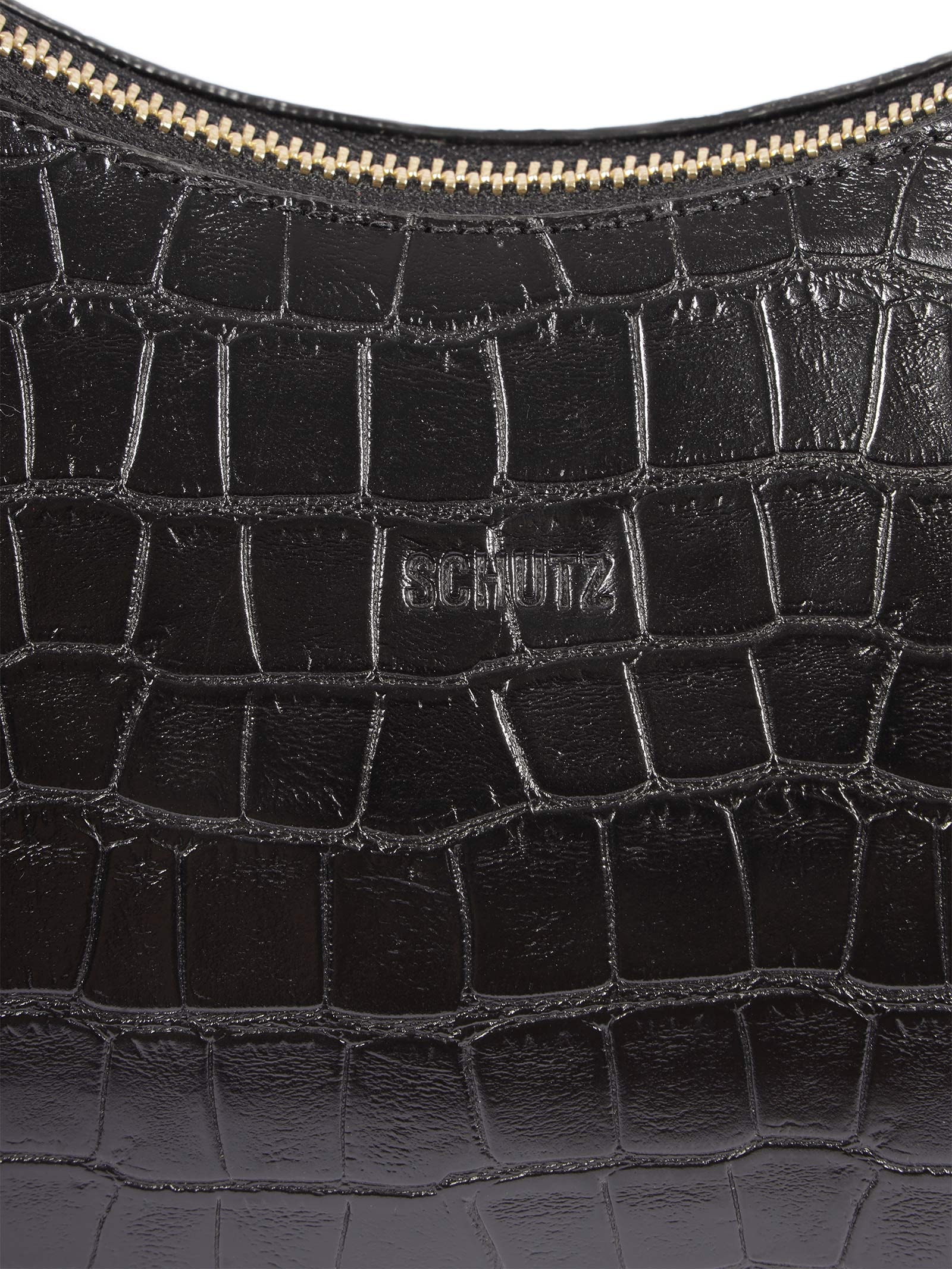 Bolsa Feminina Pequena Crocodiles Othe Preto Schutz