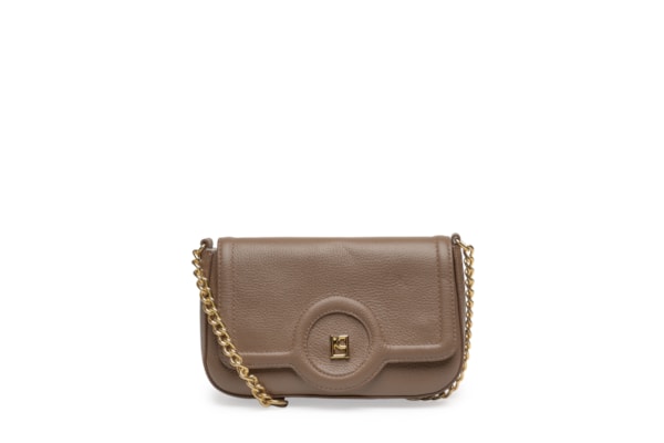 Bolsa Feminina Pequena Crossbody Com Enfeite Couro - Marrom