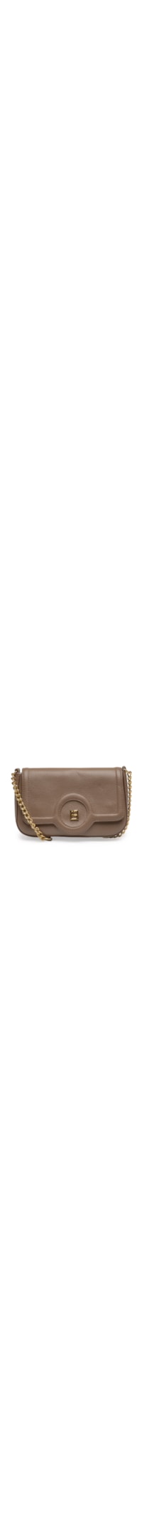 Bolsa Feminina Pequena Crossbody Com Enfeite Couro - Marrom