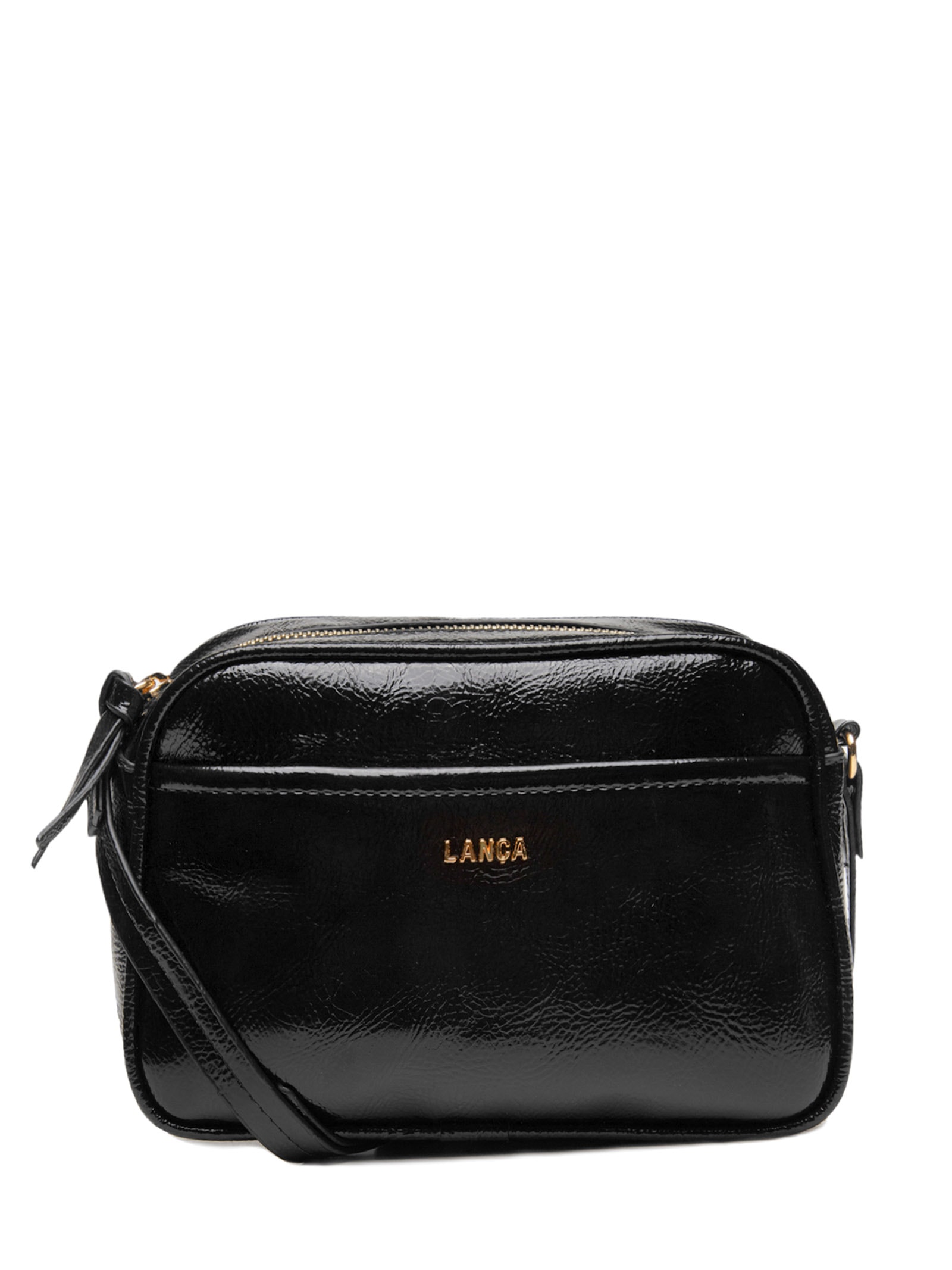 Bolsa Feminina Pequena Crossbody Com Letreiro Preto Lança Perfume