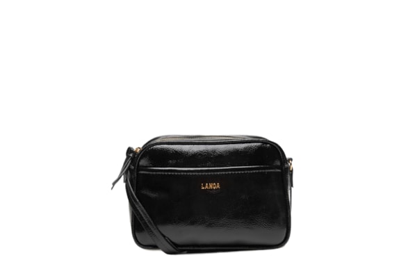 Bolsa Feminina Pequena Crossbody Com Letreiro - Preto