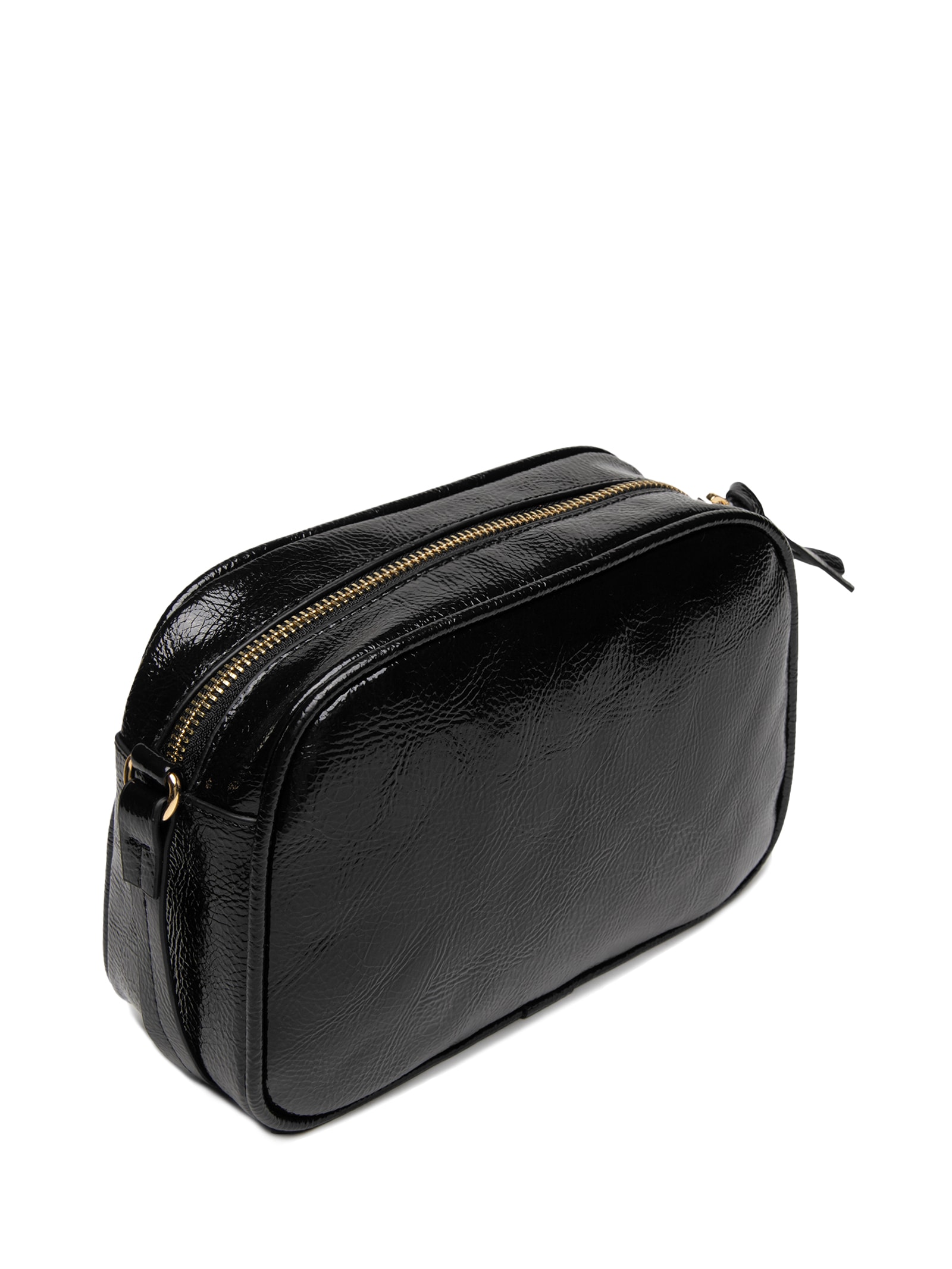 Bolsa Feminina Pequena Crossbody Com Letreiro Preto Lança Perfume