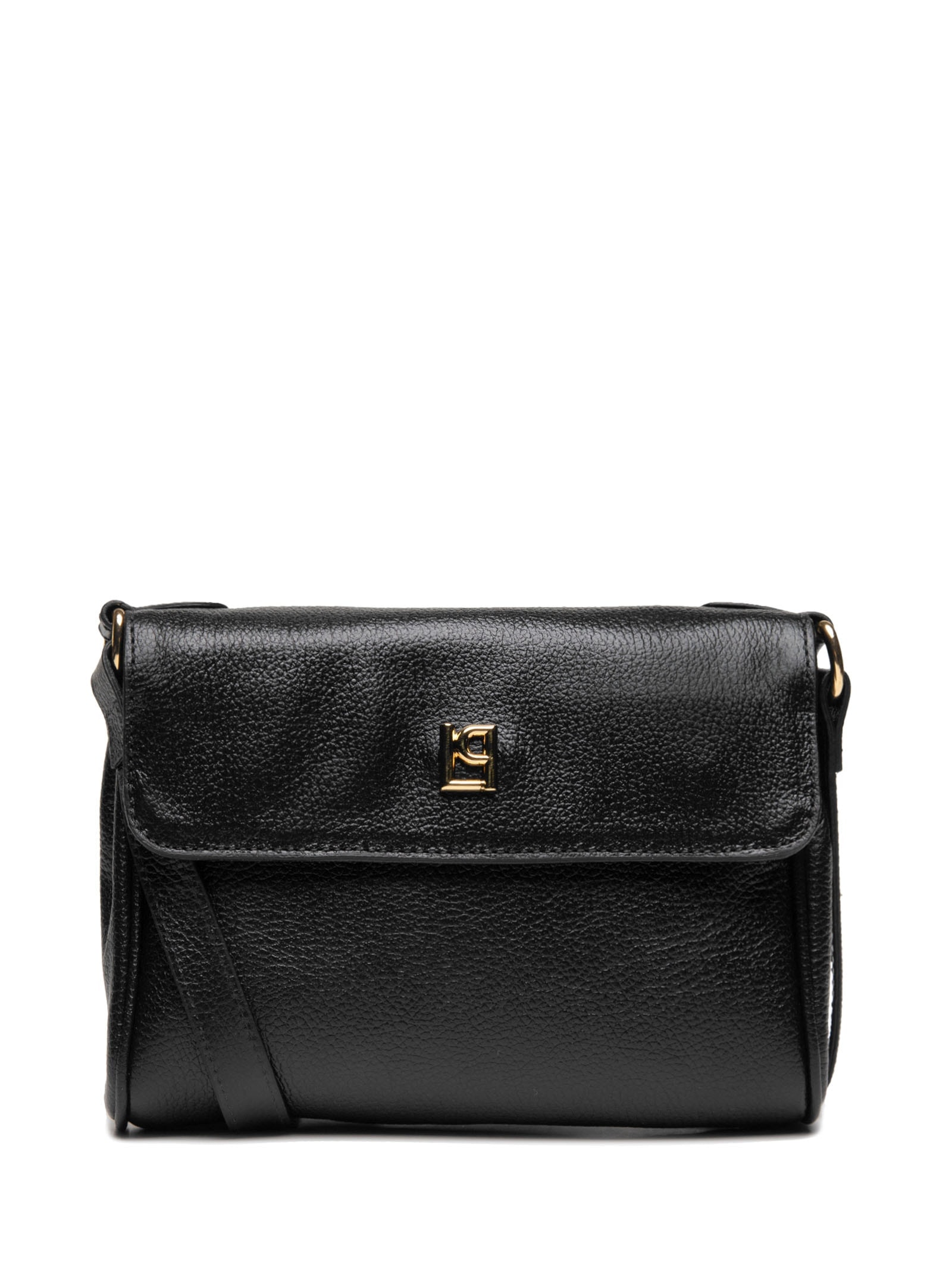 Bolsa Feminina Pequena Crossbody Couro Com Enfeite Preto Lança Perfume