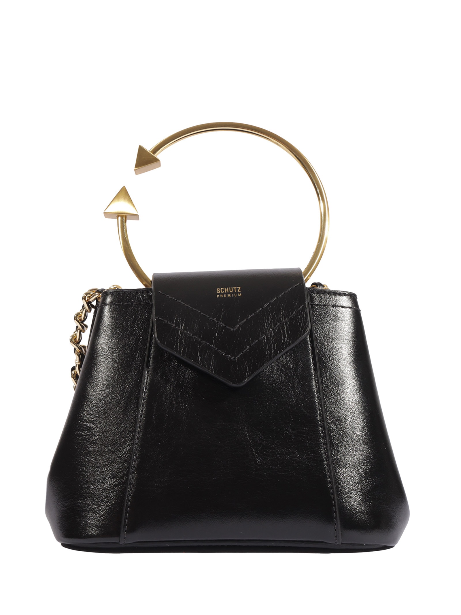 Bolsa Feminina Pequena Crossbody Lola Couro Preto Schutz